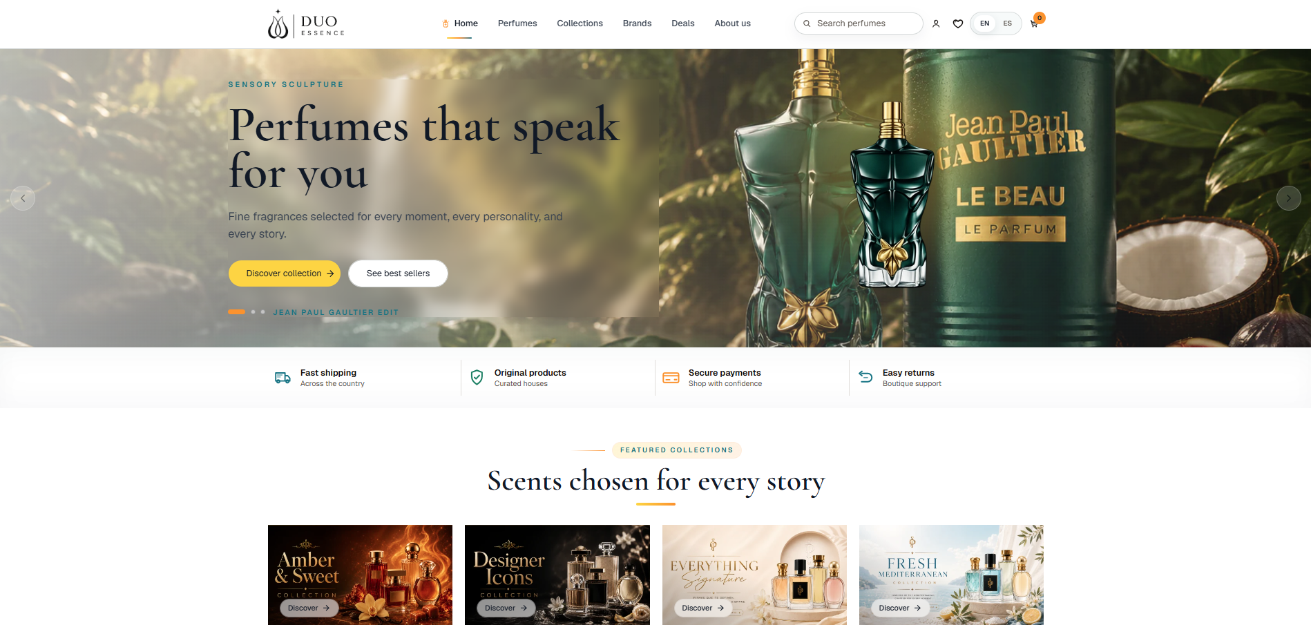 Duo Essence ecommerce website preview